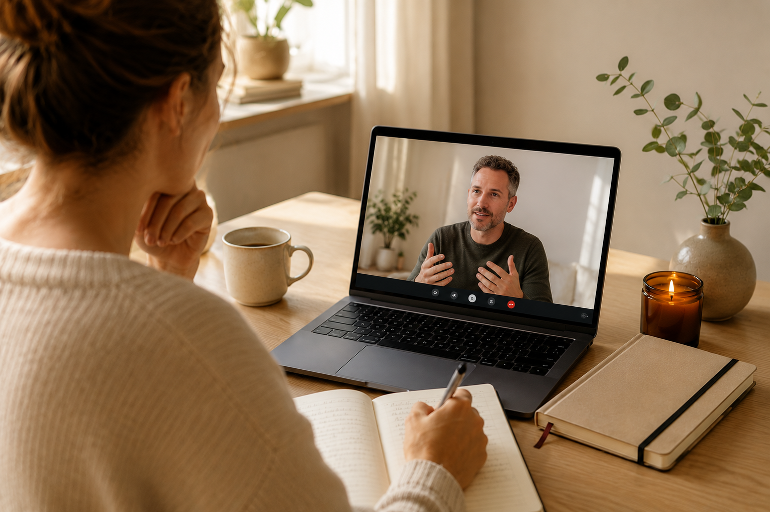 Coaching-Gespräch im Online-Raum