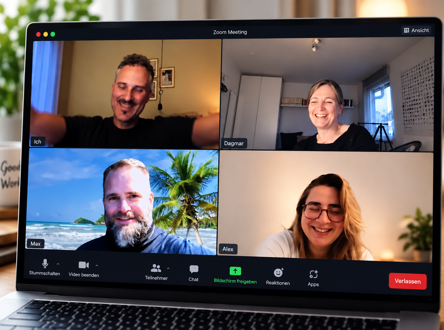 Live-Online-Session der Heart2Heart Ausbildung in der Gruppe
