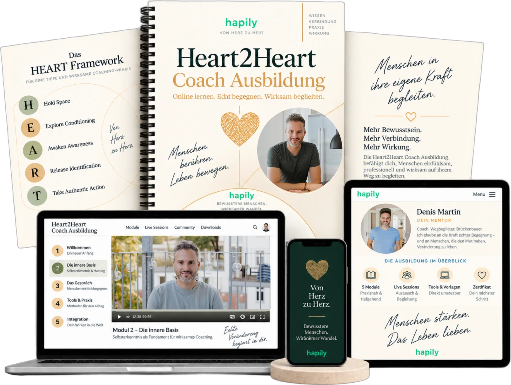 Heart2Heart Coach Ausbildung – Lernunterlagen, Online-Lernen, HEART Framework und Ausbildungsformate im Überblick